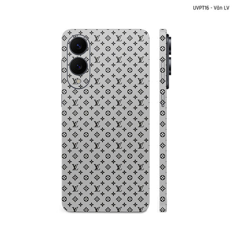 Dán Skin Samsung Galaxy S25 Series Vân Nổi LV Bạc | UVPT16