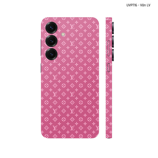 Dán Skin Samsung Galaxy S25 Series Vân Nổi LV Hồng | UVPT16