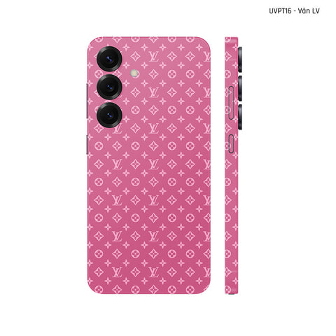 Dán Skin Samsung Galaxy S25 Series Vân Nổi LV Hồng | UVPT16