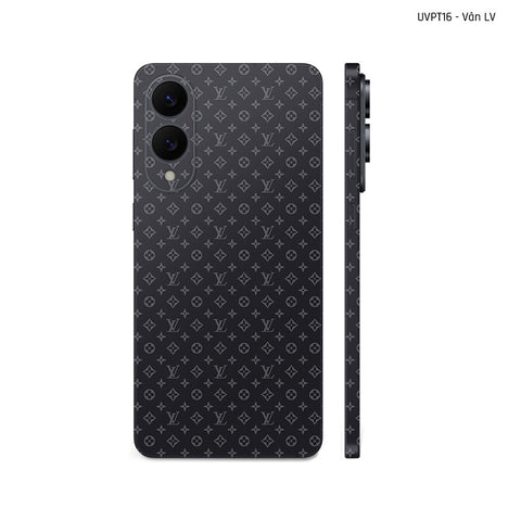 Dán Skin Samsung Galaxy S25 Series Vân Nổi LV Xanh Đen | UVPT16