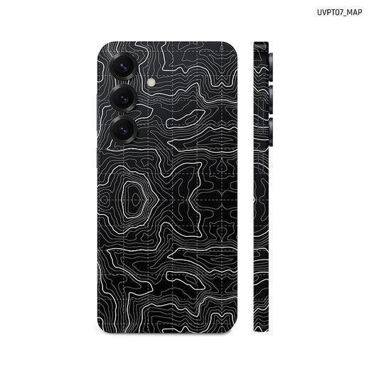 Dán Skin Samsung Galaxy S25 Series Vân Nổi Map Đen Trắng | UVPT07