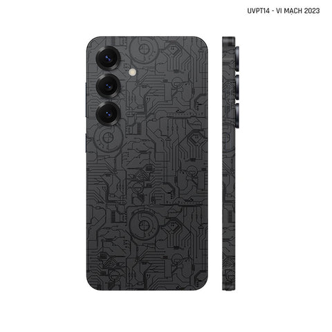 Dán Skin Samsung Galaxy S25 Series Vân Nổi Vi Mạch 2023 Đen | UVPT14
