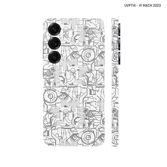Dán Skin Samsung Galaxy S25 Series Vân Nổi Vi Mạch 2023 Trắng | UVPT14