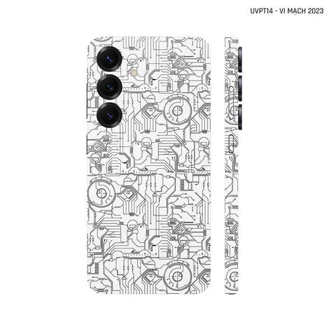 Dán Skin Samsung Galaxy S25 Series Vân Nổi Vi Mạch 2023 Trắng | UVPT14