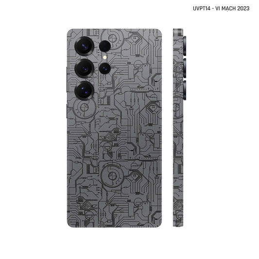 Dán Skin Samsung Galaxy S25 Series Vân Nổi Vi Mạch 2023 Xám | UVPT14