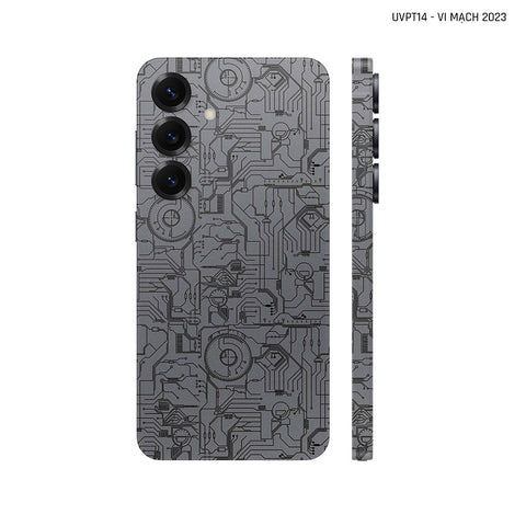Dán Skin Samsung Galaxy S25 Series Vân Nổi Vi Mạch 2023 Xám | UVPT14
