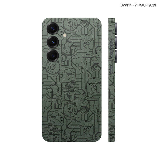 Dán Skin Samsung Galaxy S25 Series Vân Nổi Vi Mạch 2023 Xanh Midnight | UVPT14