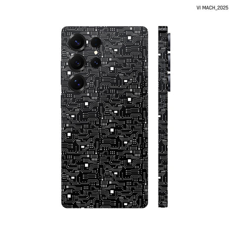 Dán Skin Samsung Galaxy S25 Series Vân Nổi Vi Mạch 2025 Đen
