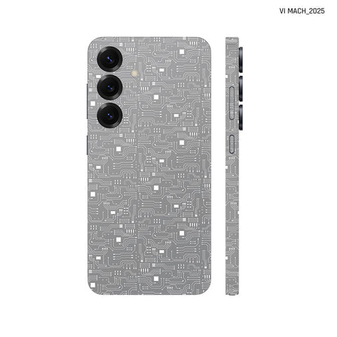 Dán Skin Samsung Galaxy S25 Series Vân Nổi Vi Mạch 2025 Xám