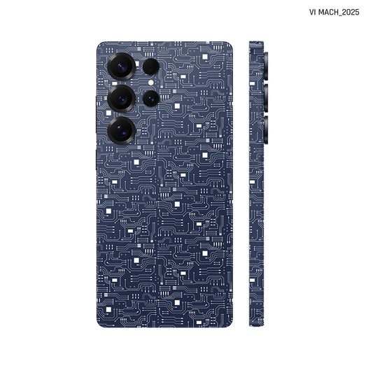 Dán Skin Samsung Galaxy S25 Series Vân Nổi Vi Mạch 2025 Xanh Navy