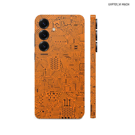Dán Skin Samsung Galaxy S25 Series Vân Nổi Vi Mạch Cam | UVPT01