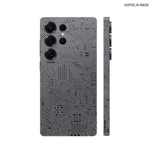 Dán Skin Samsung Galaxy S25 Series Vân Nổi Vi Mạch Xám | UVPT01