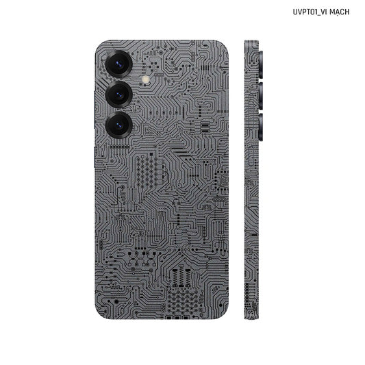 Dán Skin Samsung Galaxy S25 Series Vân Nổi Vi Mạch Xám | UVPT01