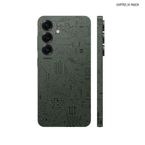 Dán Skin Samsung Galaxy S25 Series Vân Nổi Vi Mạch Xanh Midnight | UVPT01