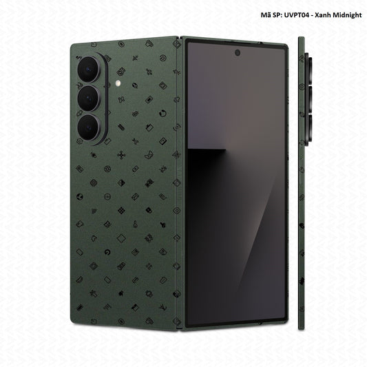 Dán Skin Galaxy Z Fold 8 | Ultra Vân Nổi ICON Xanh Midnight | UVPT04