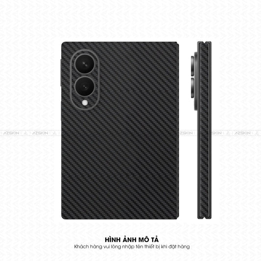 Dán Skin Galaxy Z Fold 8 Vân Carbon Đen | SKM-CA01