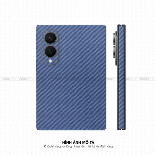 Dán Skin Galaxy Z Fold 8 Vân Carbon Xanh | SKM-CA02