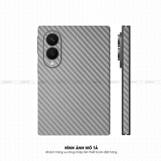 Dán Skin Galaxy Z Fold 8 Vân Carbon Xám | SKM-CA03