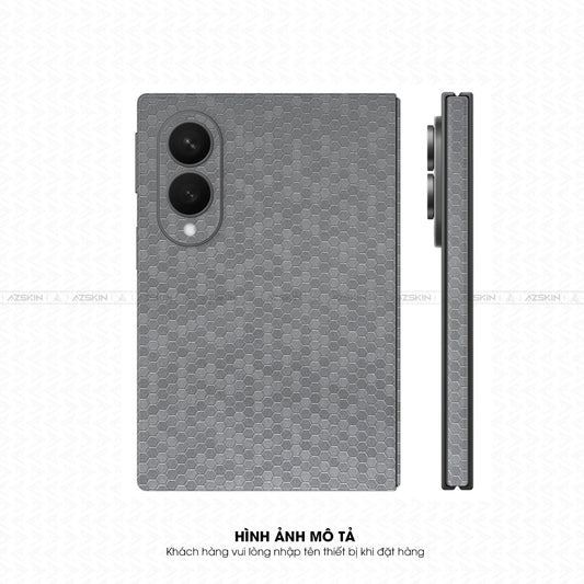Dán Skin Galaxy Z Fold 8 Vân Tổ Ong Xám