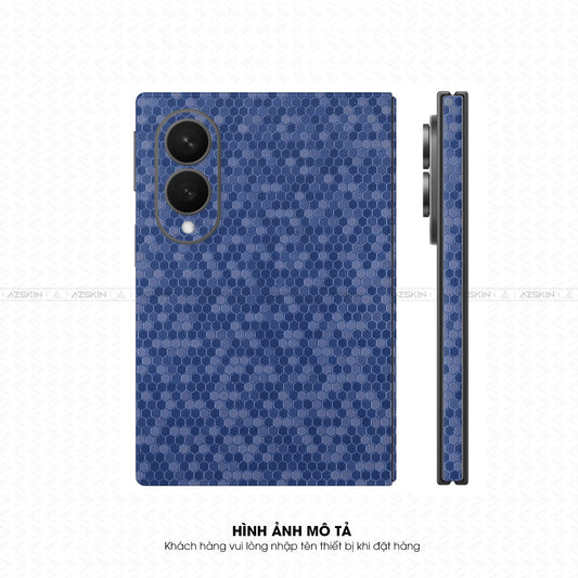 Dán Skin Galaxy Z Fold 8 Vân Tổ Ong Xanh