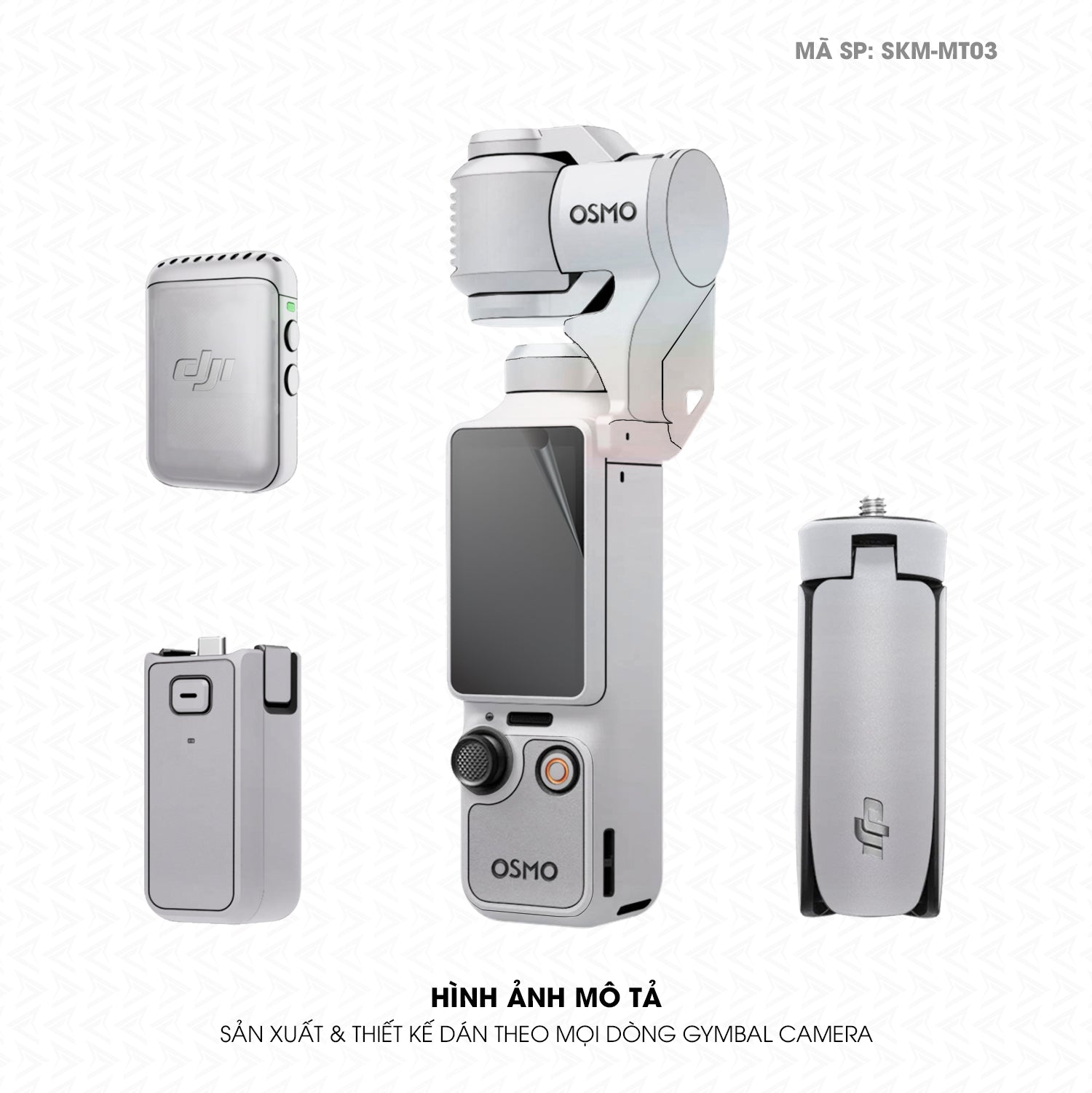 Dán Skin Gimbal Camera Đổi Màu Trắng Ngọc Trai | SKM-MT03