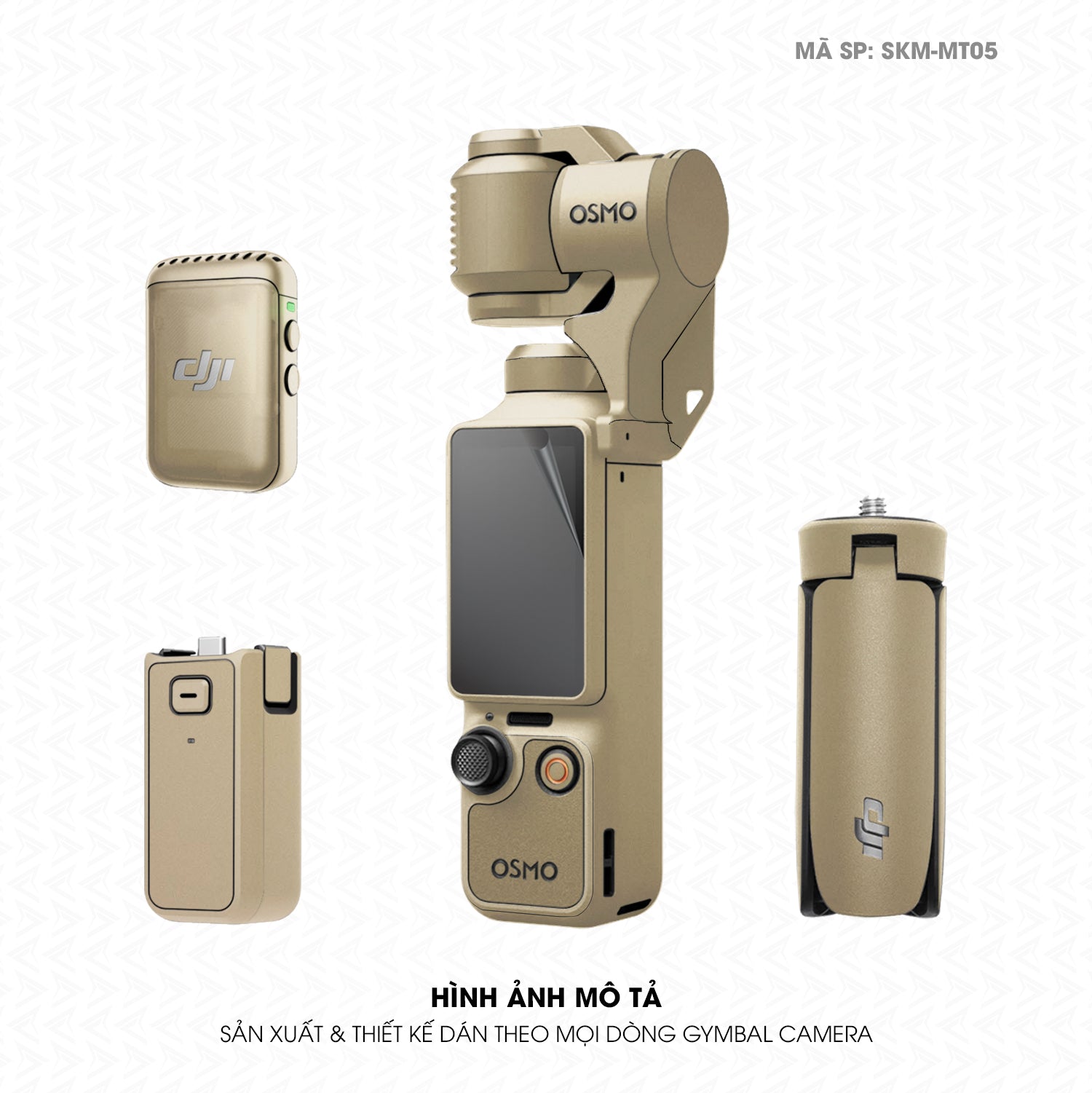 Dán Skin Gimbal Camera Đổi Màu Vàng Sampanh | SKM-MT05