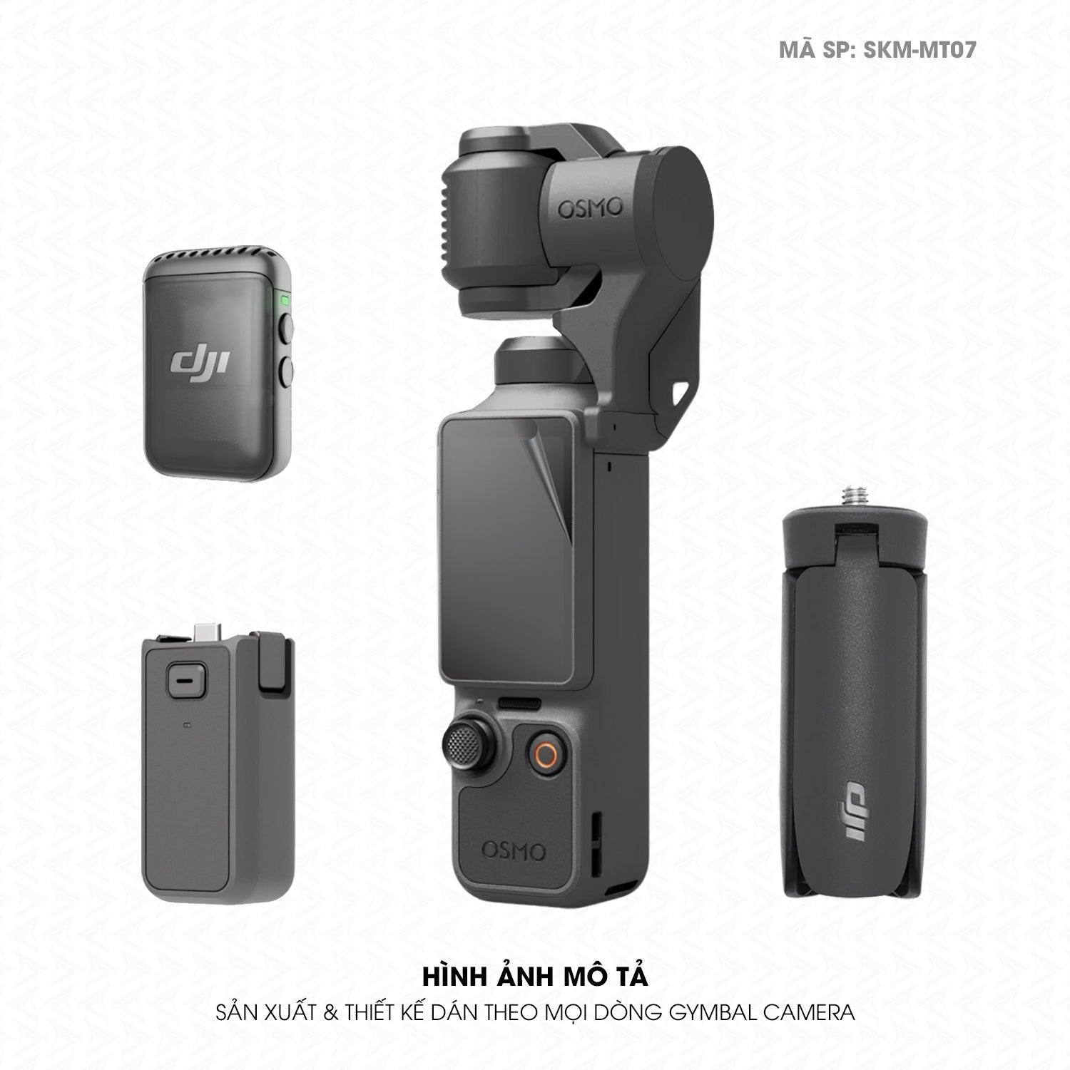 Dán Skin Gimbal Camera Đổi Màu Xám Metallic | SKM-MT07