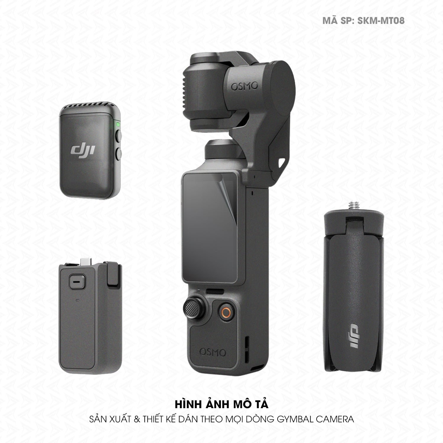 Dán Skin Gimbal Camera Đổi Màu Xám Xi | SKM-MT08