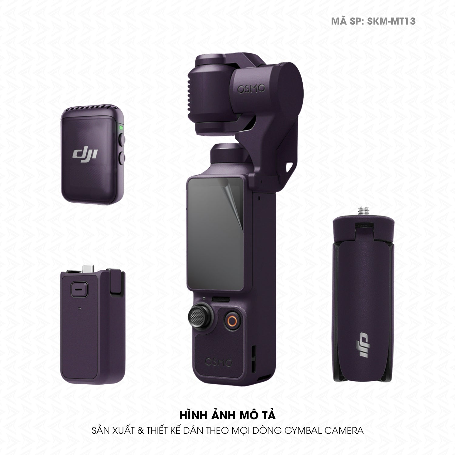 Dán Skin Gimbal Camera Đổi Màu Tím Metallic | SKM-MT13