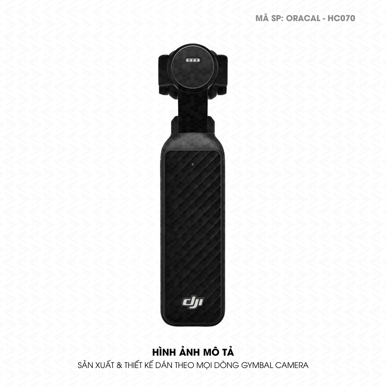 Dán Skin Gimbal Camera Vân Tổ Ong Đen | ORACAL-HC070