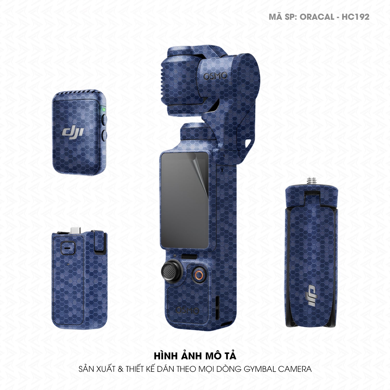 Dán Skin Gimbal Camera Vân Tổ Ong Xanh | ORACAL-HC192