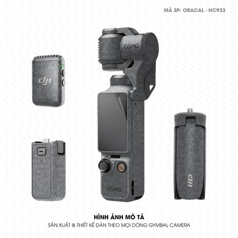 Dán Skin Gimbal Camera Vân Tổ Ong Xám | ORACAL-HC933