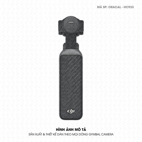 Dán Skin Gimbal Camera Vân Tổ Ong Xám | ORACAL-HC933