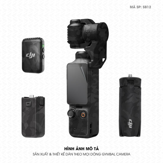 Dán Skin Gimbal Camera Vân Camo Đen | SB12