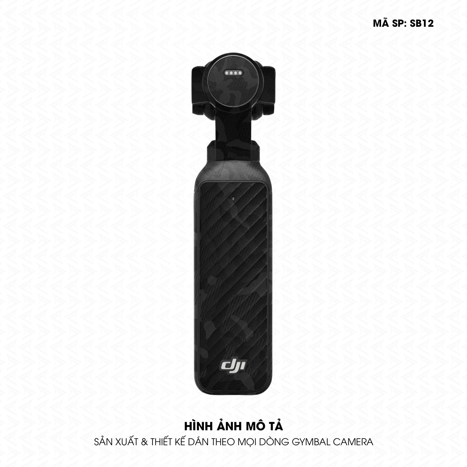 Dán Skin Gimbal Camera Vân Camo Đen | SB12