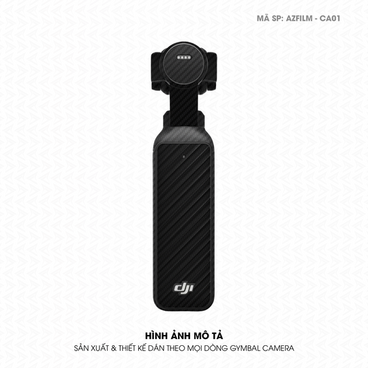 Dán Skin Gimbal Camera Vân Carbon Đen | AZFILM-CA01