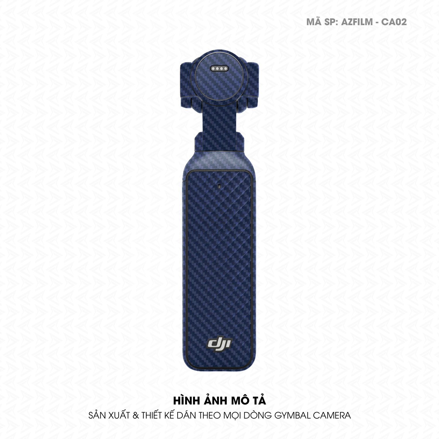 Dán Skin Gimbal Camera Vân Carbon Xanh | AZFILM-CA02