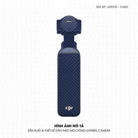 Dán Skin Gimbal Camera Vân Carbon Xanh | AZFILM-CA02