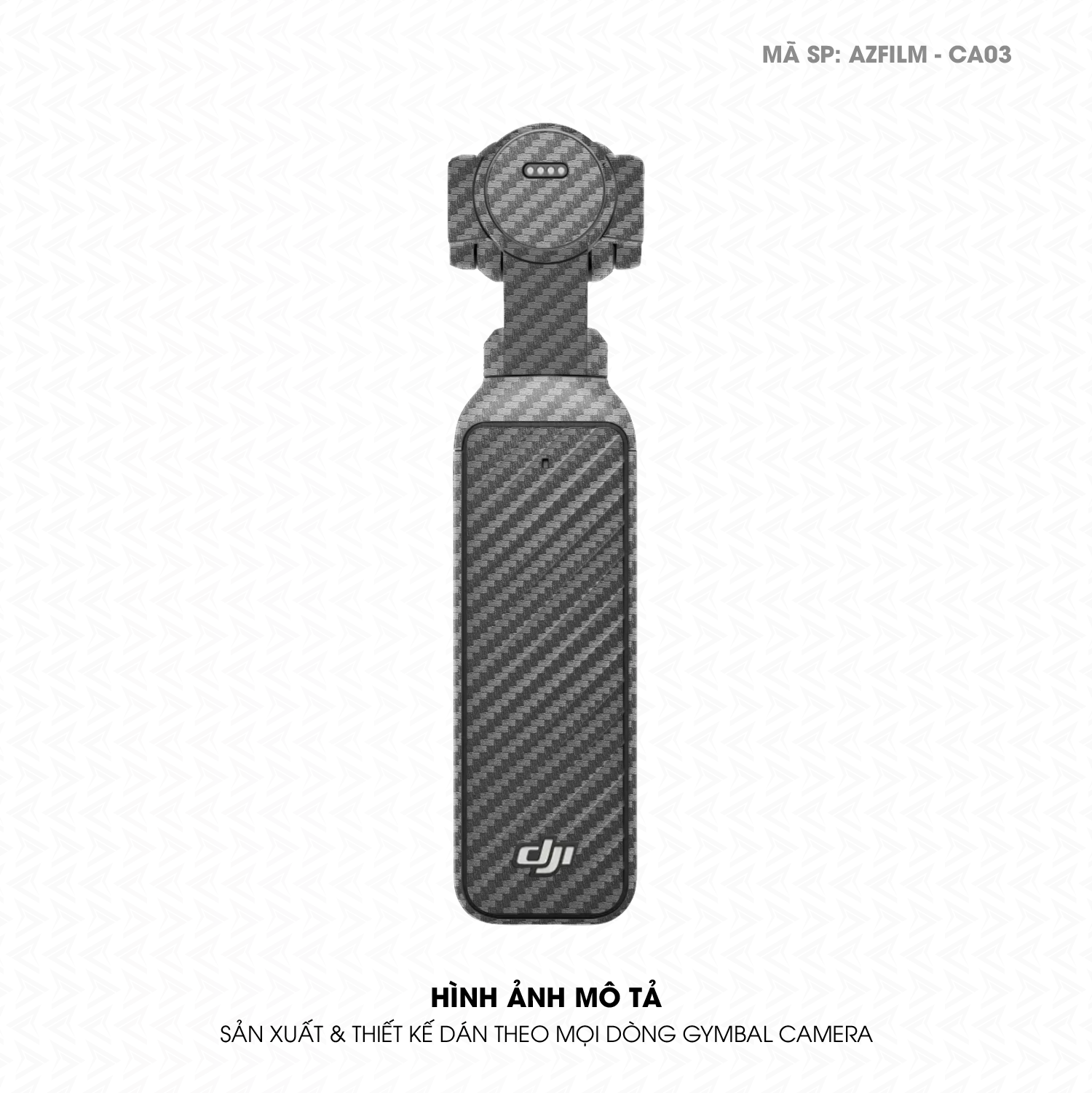 Dán Skin Gimbal Camera Vân Carbon Xám | AZFILM-CA03