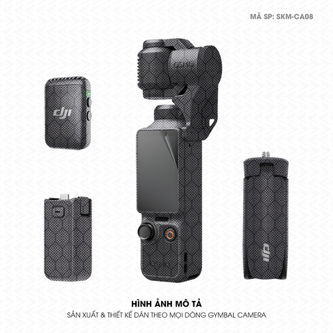 Dán Skin Gimbal Camera Vân Carbon Fiber Xám | SKM-CA08