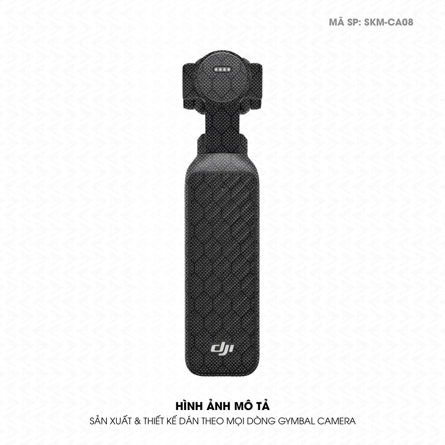Dán Skin Gimbal Camera Vân Carbon Fiber Xám | SKM-CA08
