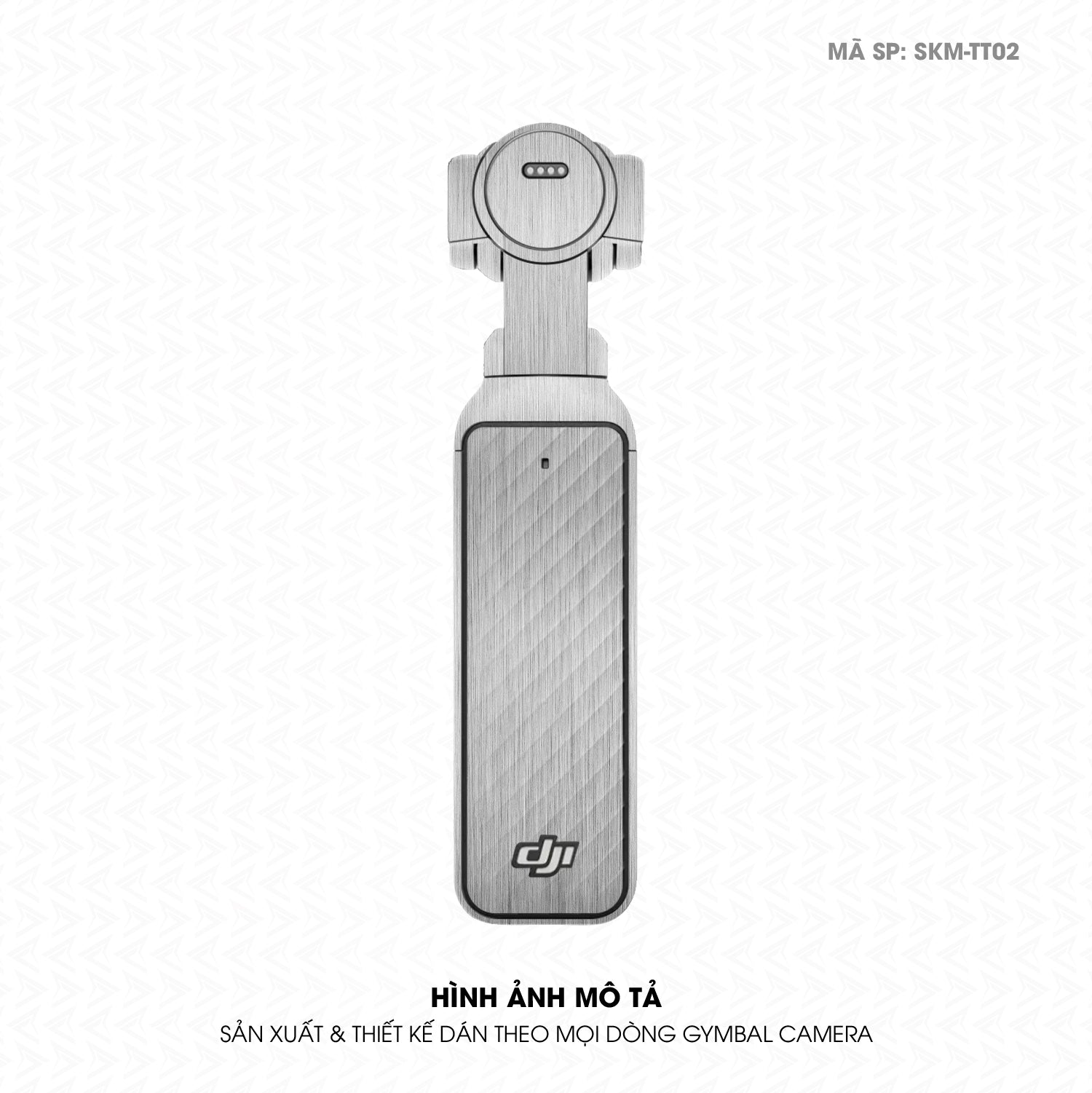 Dán Skin Gimbal Camera Vân Xước Titan Bạc | SKM-TT02