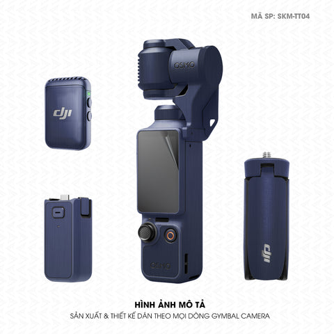 Dán Skin Gimbal Camera Vân Xước Titan Xanh Navy | SKM-TT04