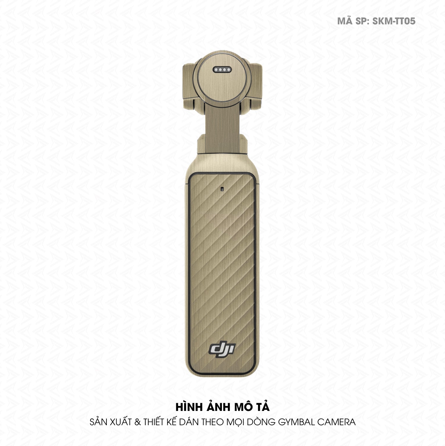 Dán Skin Gimbal Camera Vân Xước Titan Vàng Sampanh | SKM-TT05