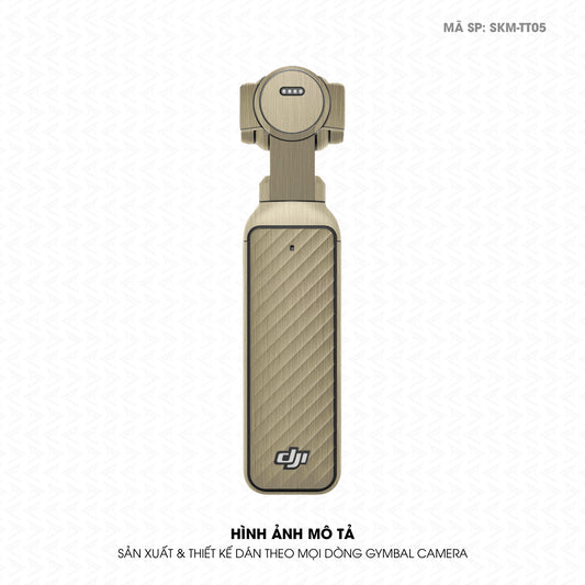 Dán Skin Gimbal Camera Vân Xước Titan Vàng Sampanh | SKM-TT05