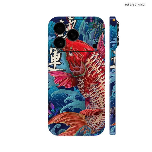 Dán Skin IPhone 17 Series Hình Nghệ Thuật Xăm Cá Chép | D_NTX01
