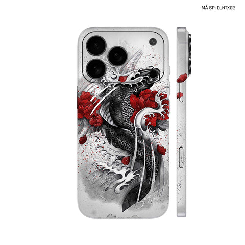 Dán Skin IPhone 17 Series Hình Nghệ Thuật Xăm Cá Chép | D_NTX02