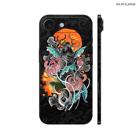 Dán Skin IPhone 17 Series Hình Nghệ Thuật Xăm Cá Chép | D_NTX03
