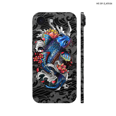 Dán Skin IPhone 17 Series Hình Nghệ Thuật Xăm Cá Chép | D_NTX04