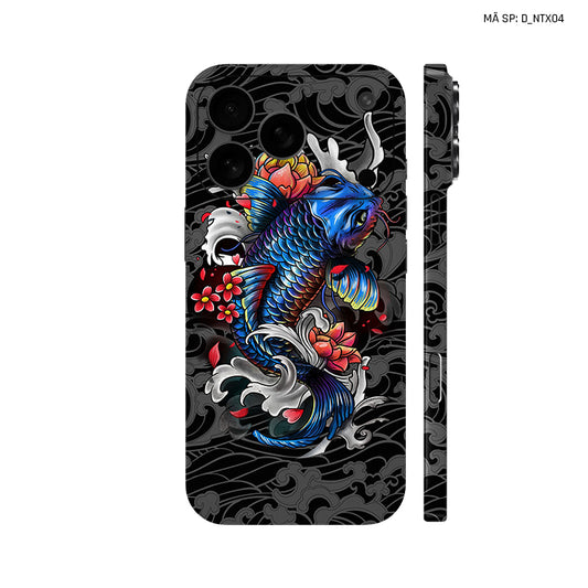 Dán Skin IPhone 17 Series Hình Nghệ Thuật Xăm Cá Chép | D_NTX04